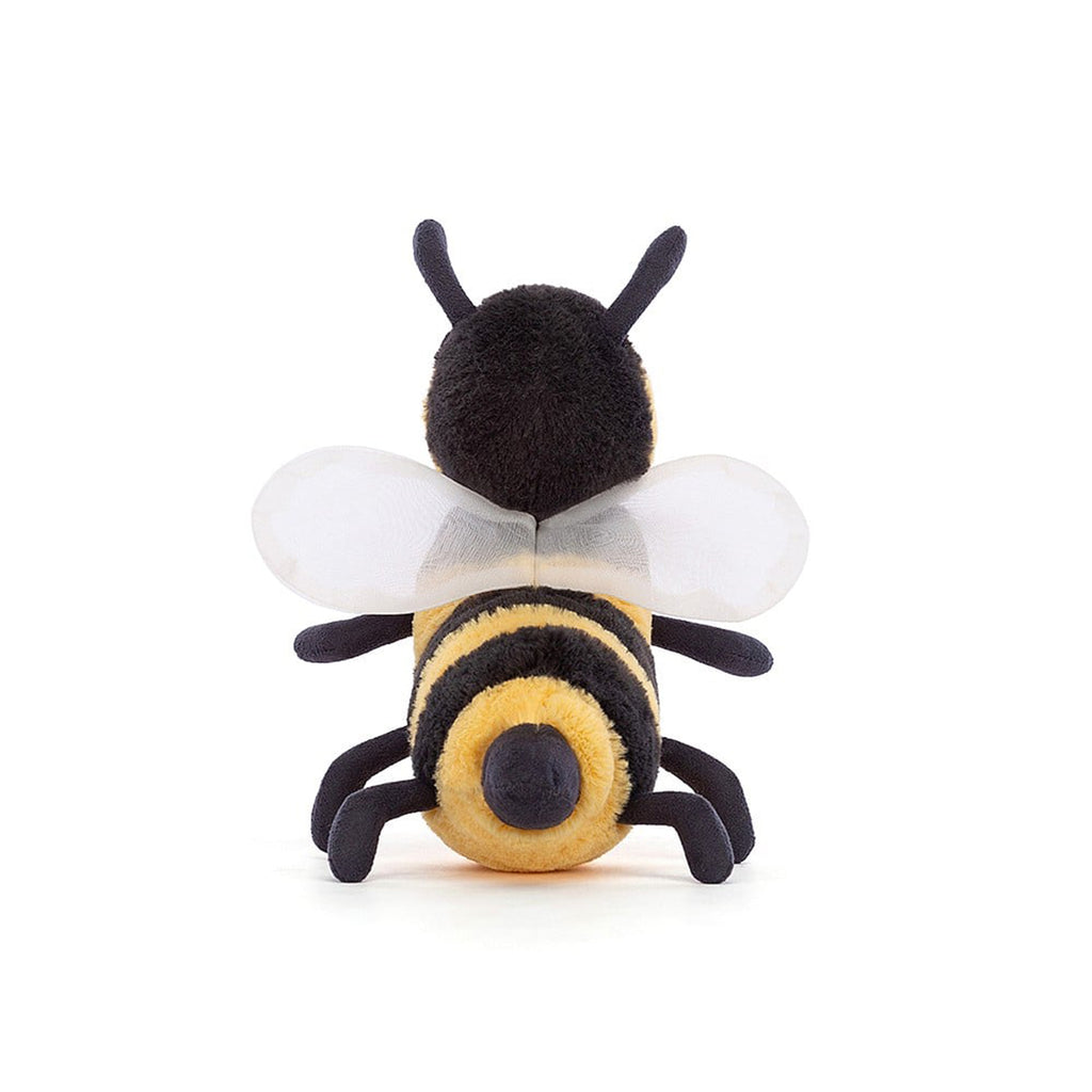 Jellycat Brynlee Bee plush toy, back view.