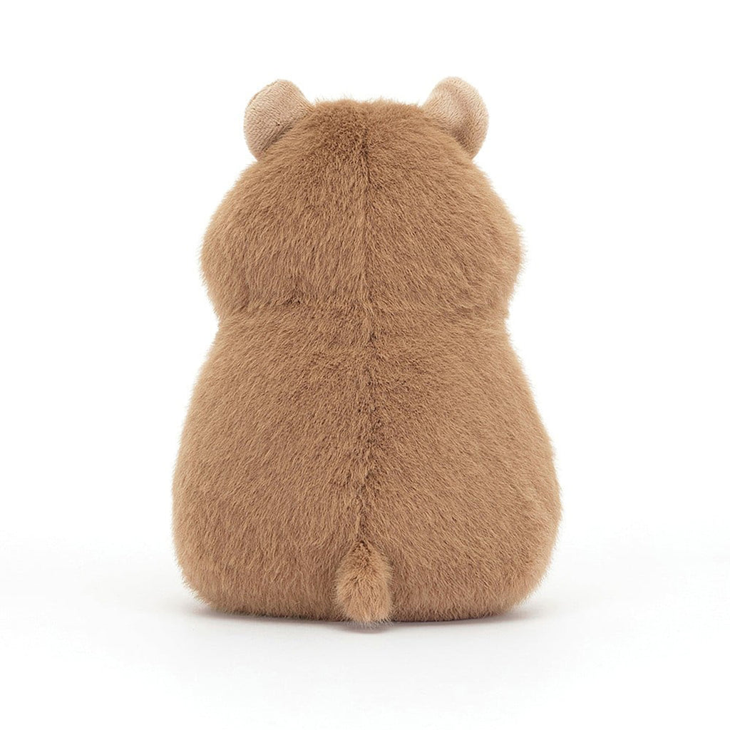 Jellycat Gordy Guinea Pig plush toy with tan and white fur, back view.