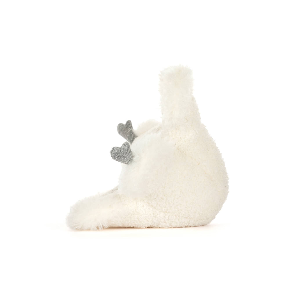 Jellycat Amuseables snowflake plush, side view on a white background.