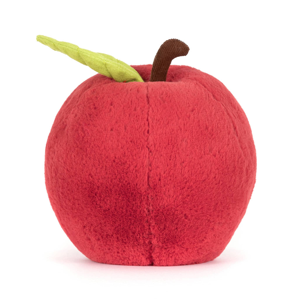 Jellycat Amuseables Apple plush toy, back view.