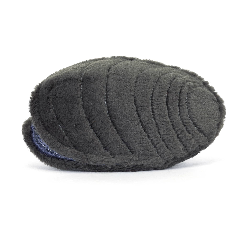 Jellycat Amuseables Michelle Mussel plush toy, back view.