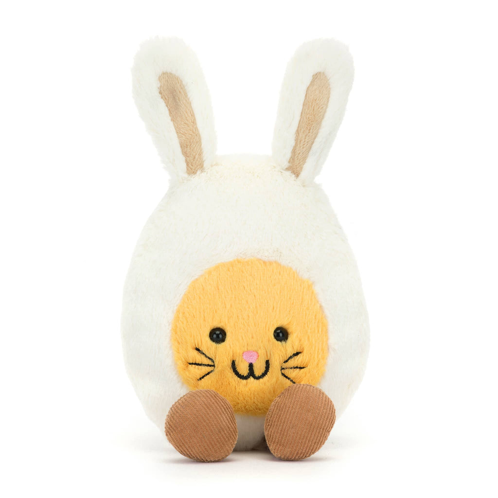 Jellycat Amuseables Bunny Egg plush toy front view.