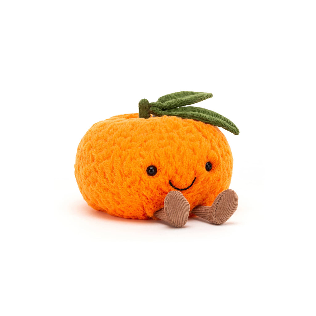 Jellycat Amuseables Clementine plush toy, front angle view, on a white background.