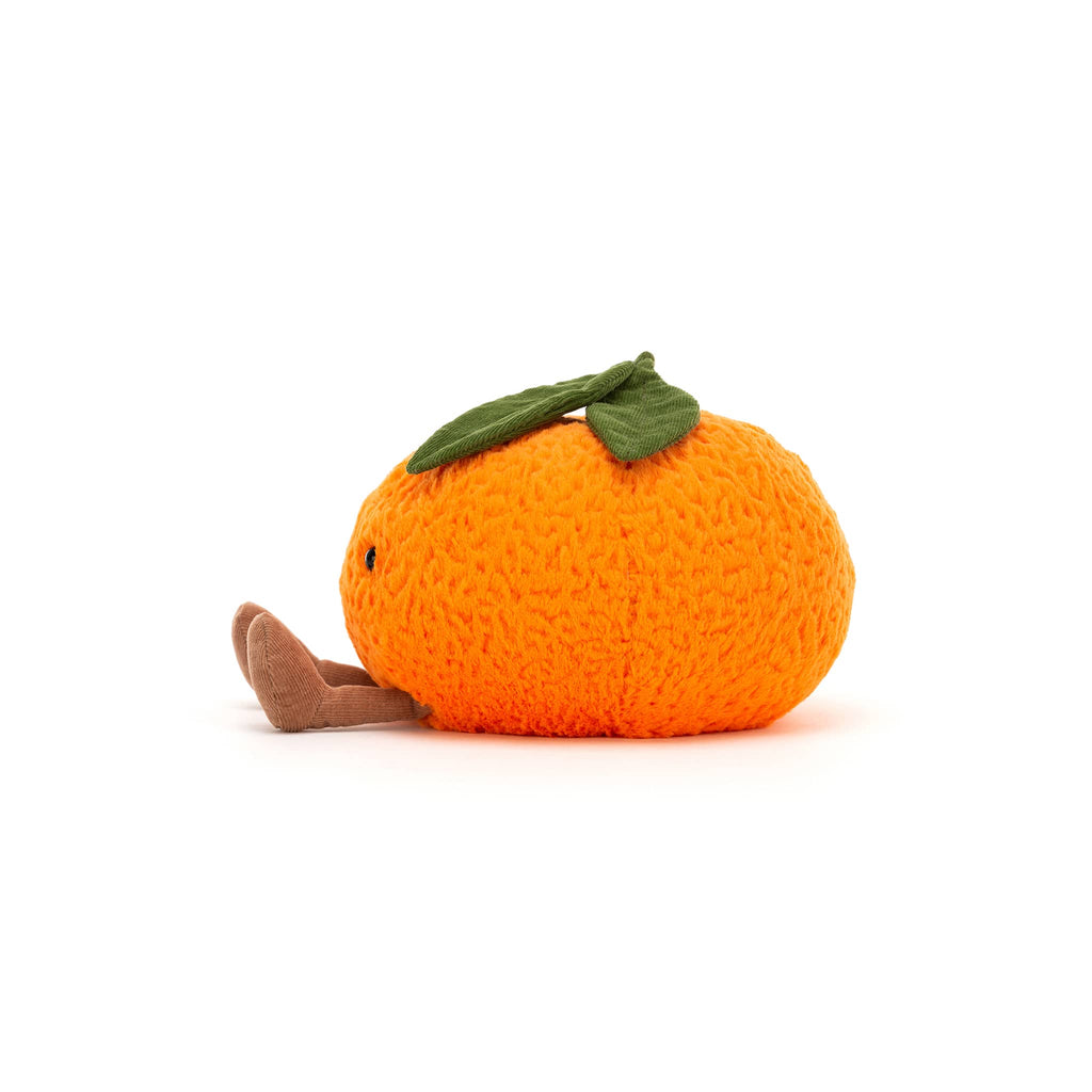 Jellycat Amuseables Clementine plush toy, side view, on a white background.
