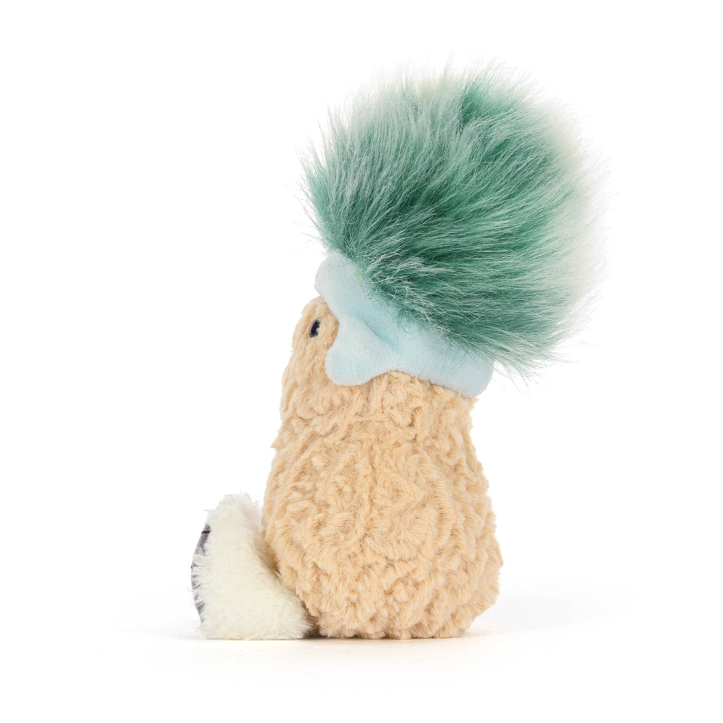 Jellycat Amuseables Peanut Apres Ski plush, side view on a white background.