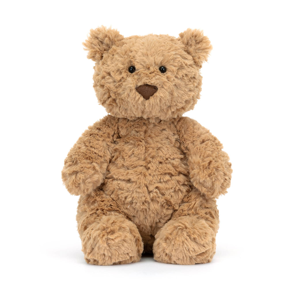 Jellycat Bartholomew plush teddy bear, front view, on a white background.