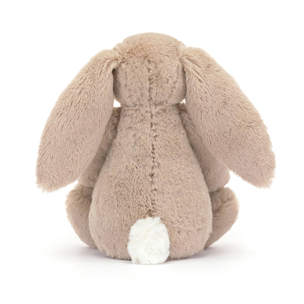 Jellycat Little Blossom Beige Bunny Petal, back view.