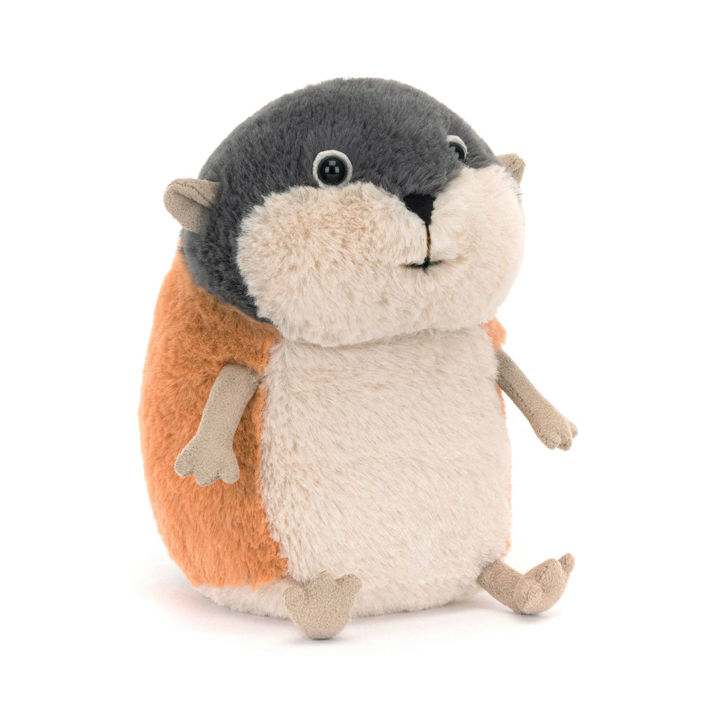 Jellycat Lambeth Lemming plush toy, front view.