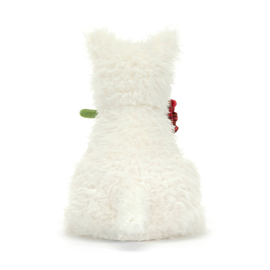 Jellycat Munro Scottie Dog Love You plush toy, back view.