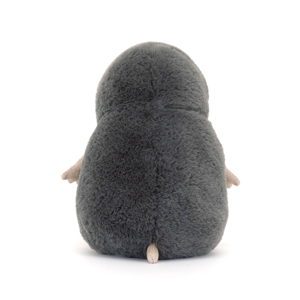 Jellycat Muswell mole plush toy, back view.