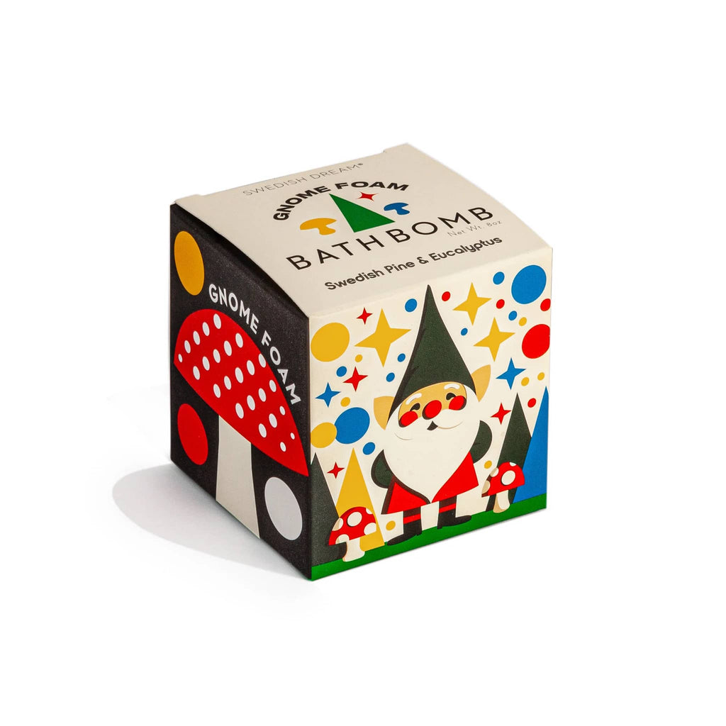 Kala Swedish Dream Gnome Foam scented bath bomb in box packaging.