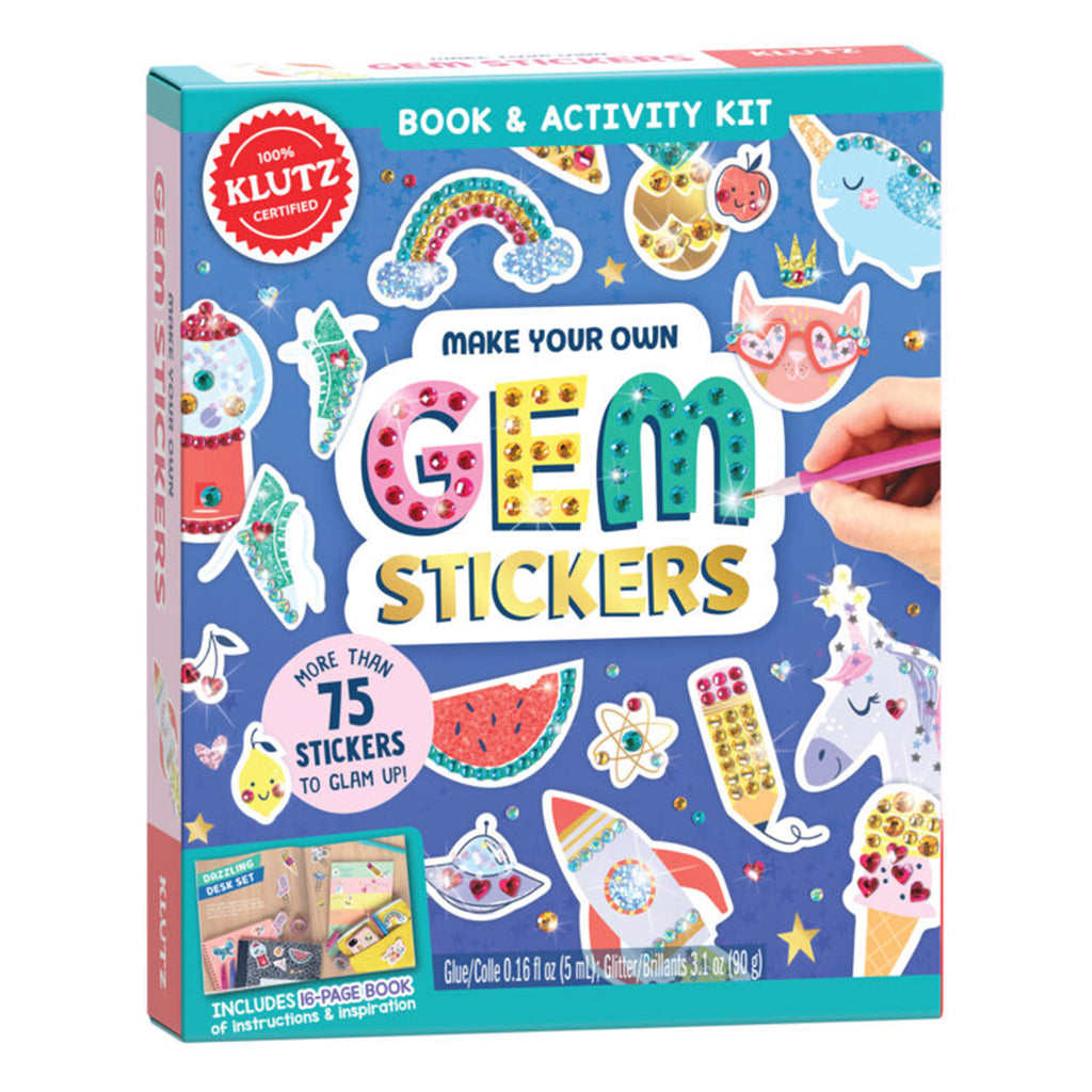 klutz make your own gem stickers kids diy craft kit box cover