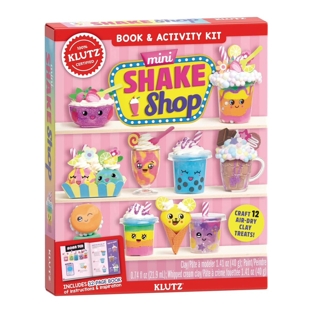 Klutz Mini Shake Shop Book and Activity Kit in box packaging, front view.