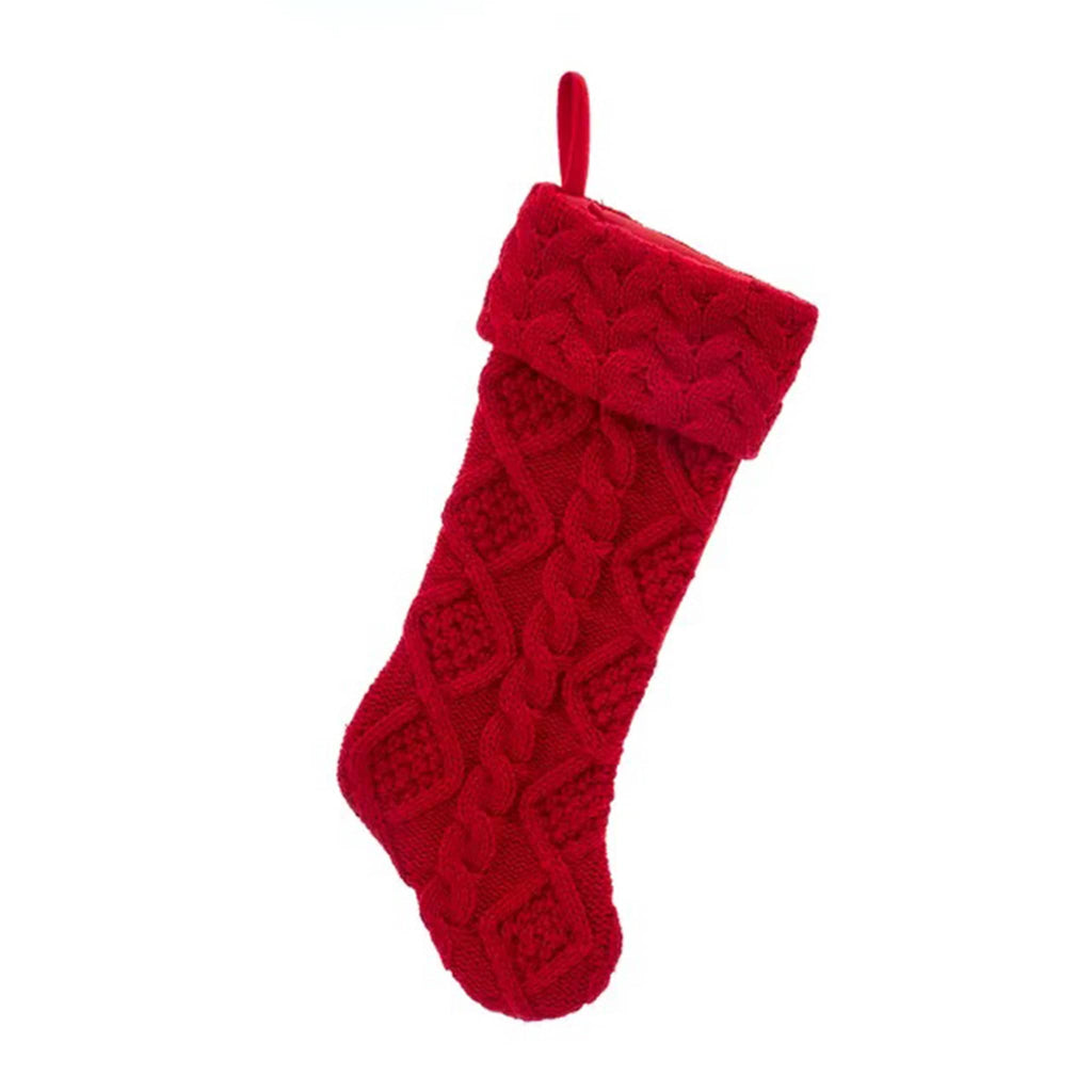 Kurt Adler Red Cable Knit Christmas stocking.