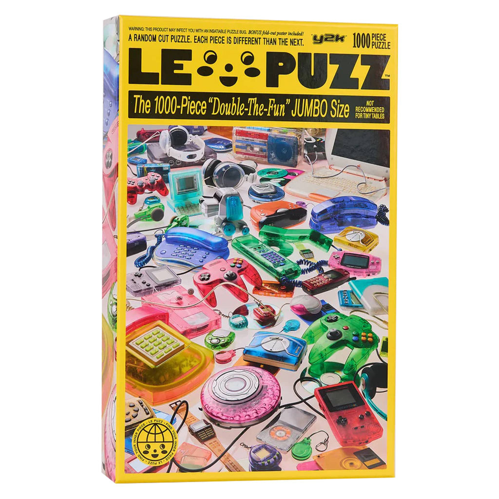 LE PUZZ 1000 piece Y2K puzzle in box packaging, front view, on a white background.