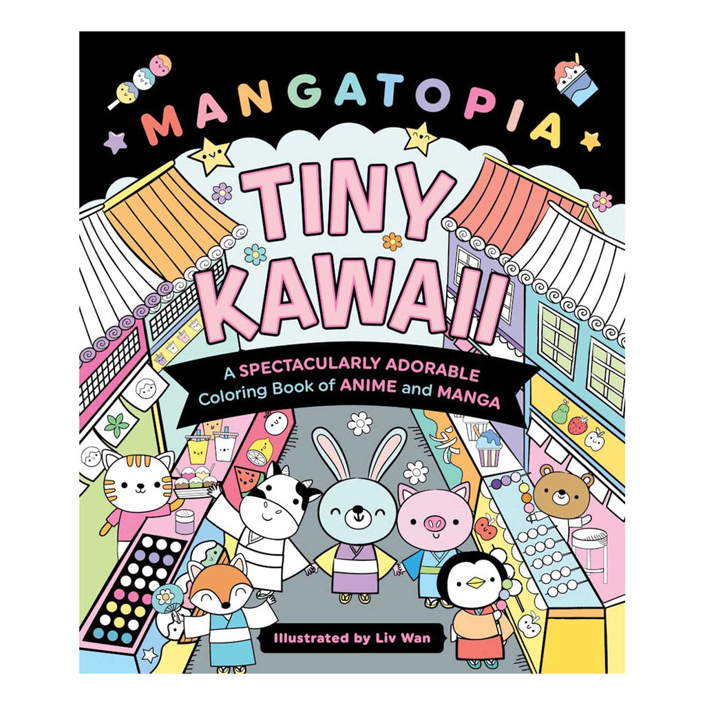 Macmillan Mangatopia Tiny Kawaii Coloring Book, front cover.