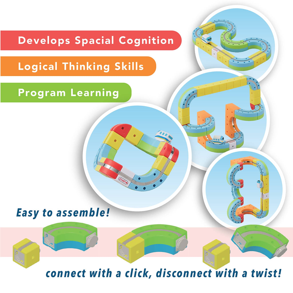 Meekins Rail Cube Magnetic Monorail Deluxe Block Set, benefits and assembly.