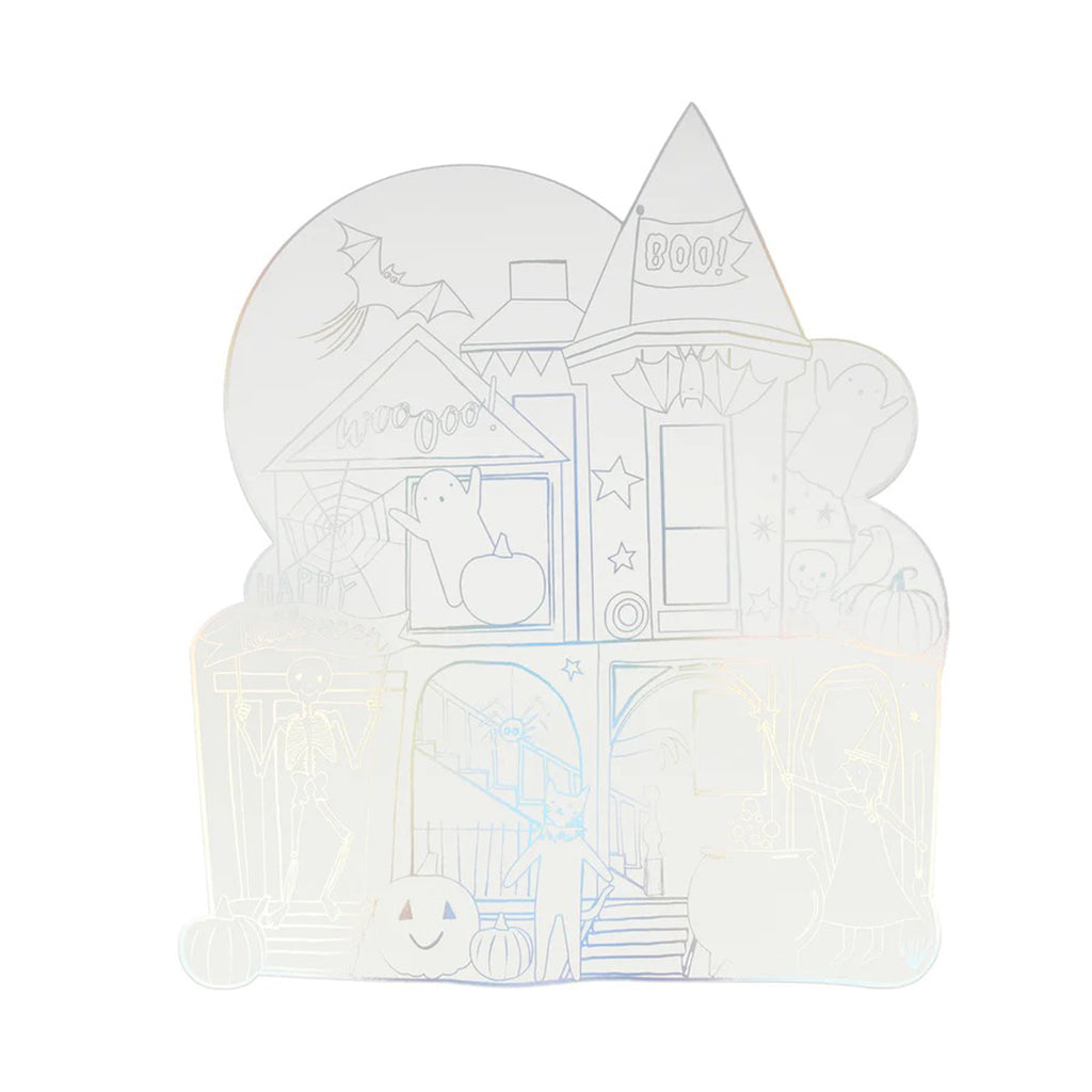 meri shaped halloween coloring placemats