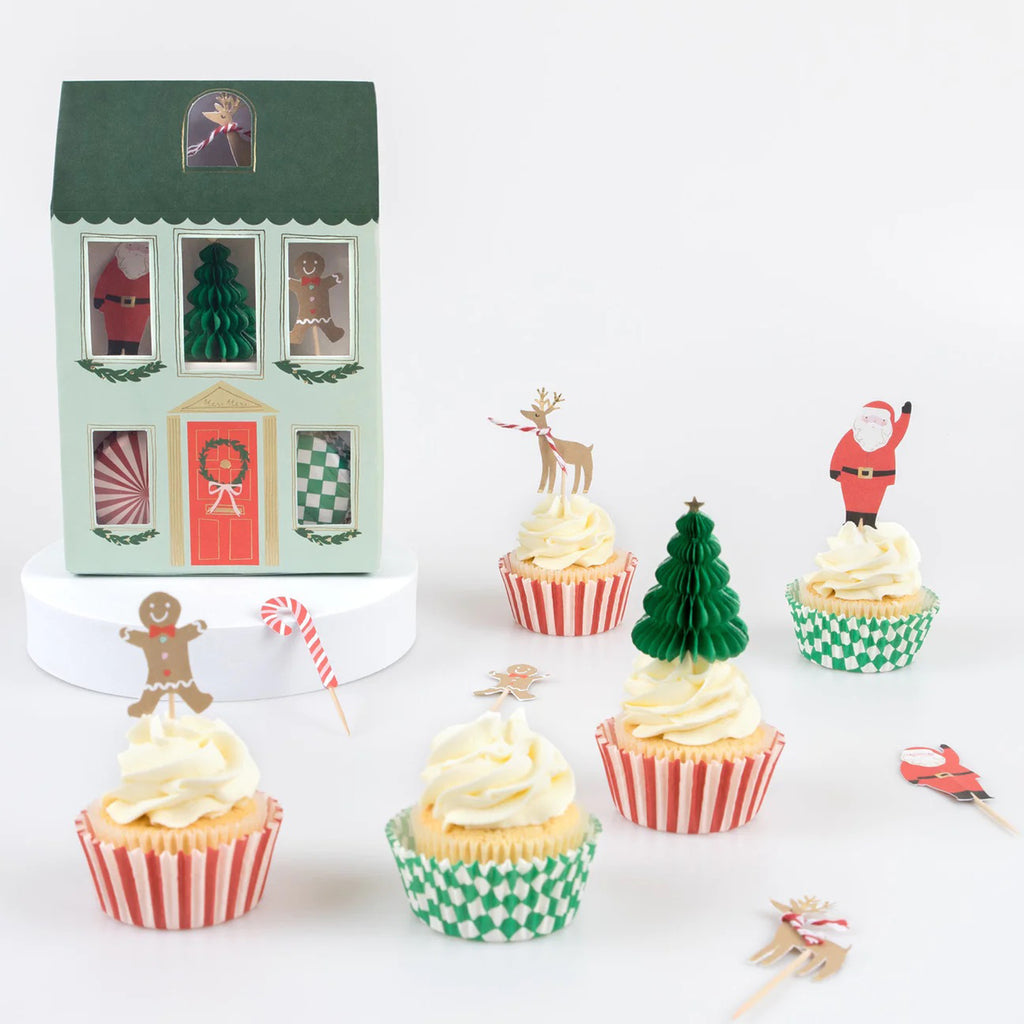 meri meri festive house cupcake kit