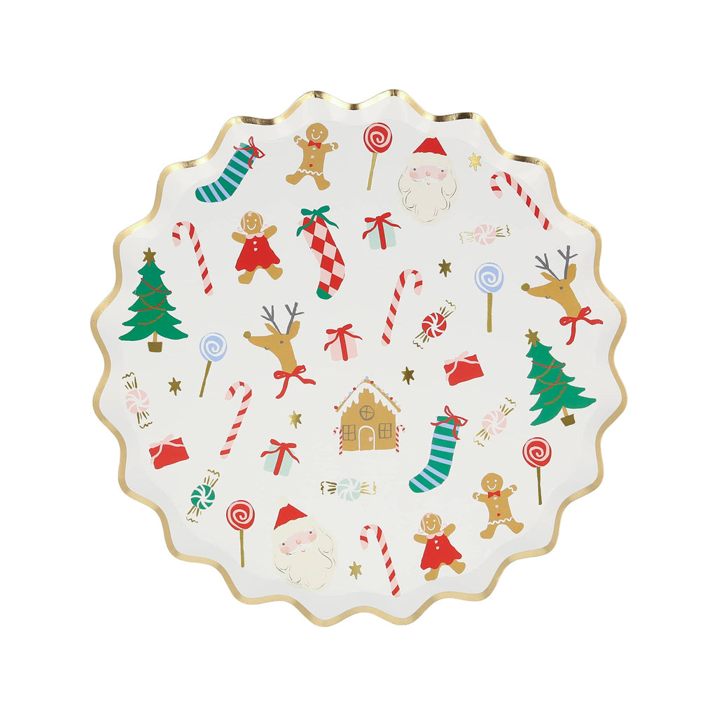 Meri Meri Jolly Christmas small paper party side plates.