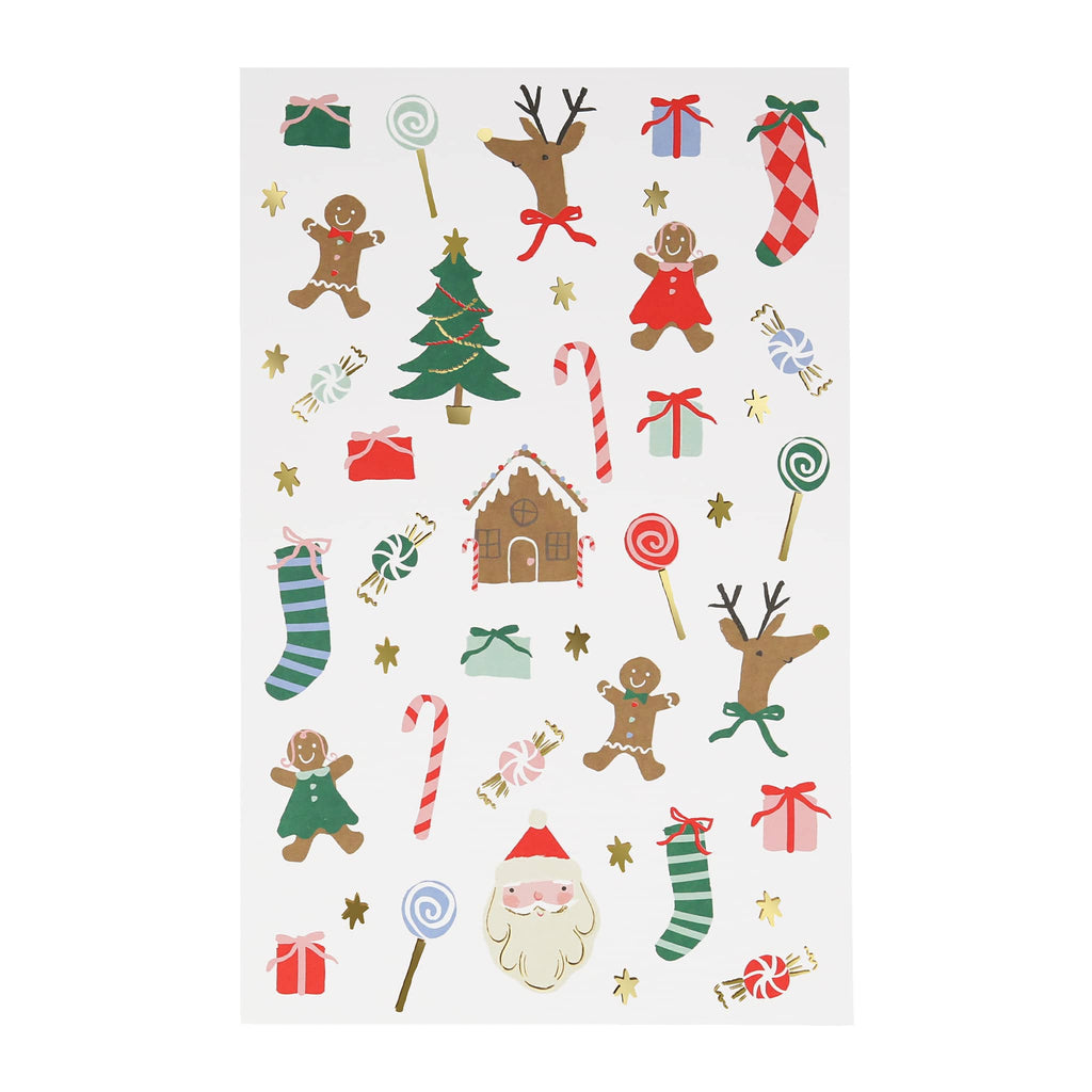 Meri Meri Jolly Christmas temporary tattoo sheet.