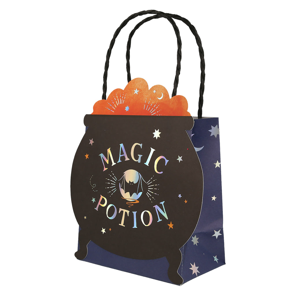 Meri Meri Halloween Making Magic Potion Cauldron Party Bag side view.