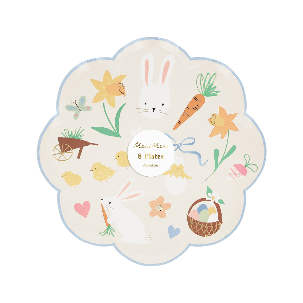 Meri Meri Easter Icon large paper party side plates in packaging.