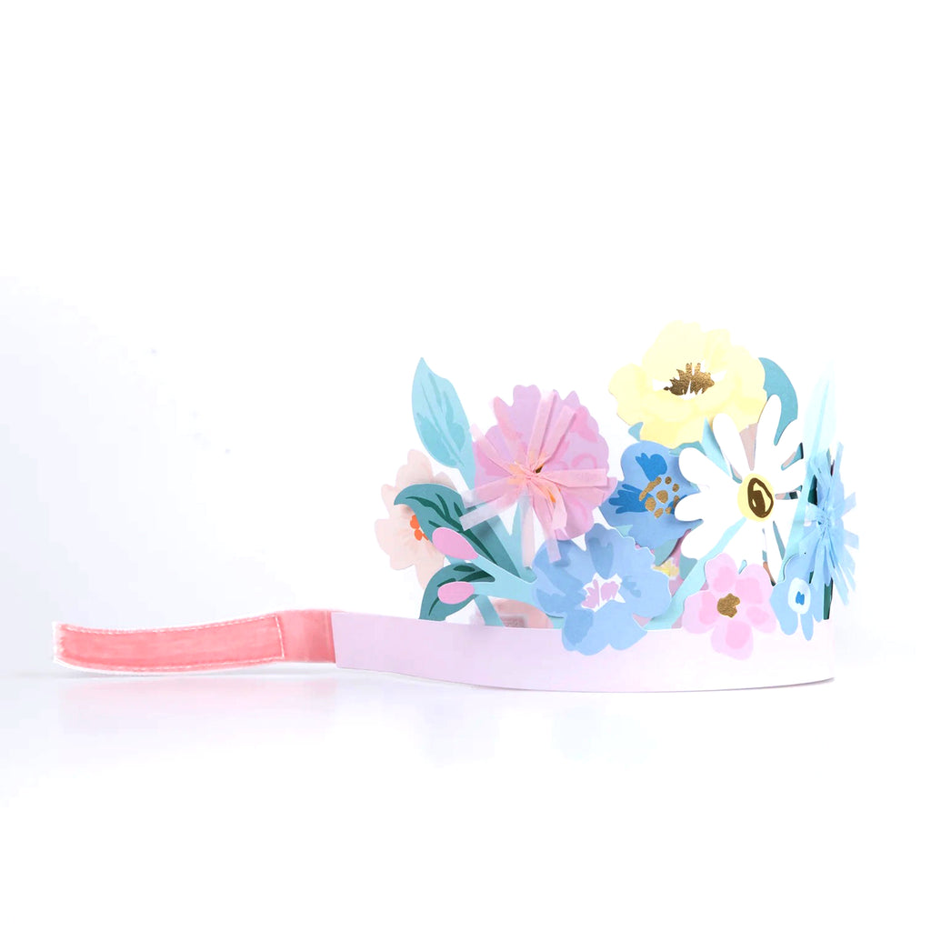 Meri Meri Paper Flower Headdress, fastener detail.