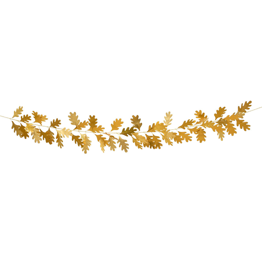 Meri Meri Gold Leaf Garland full length.