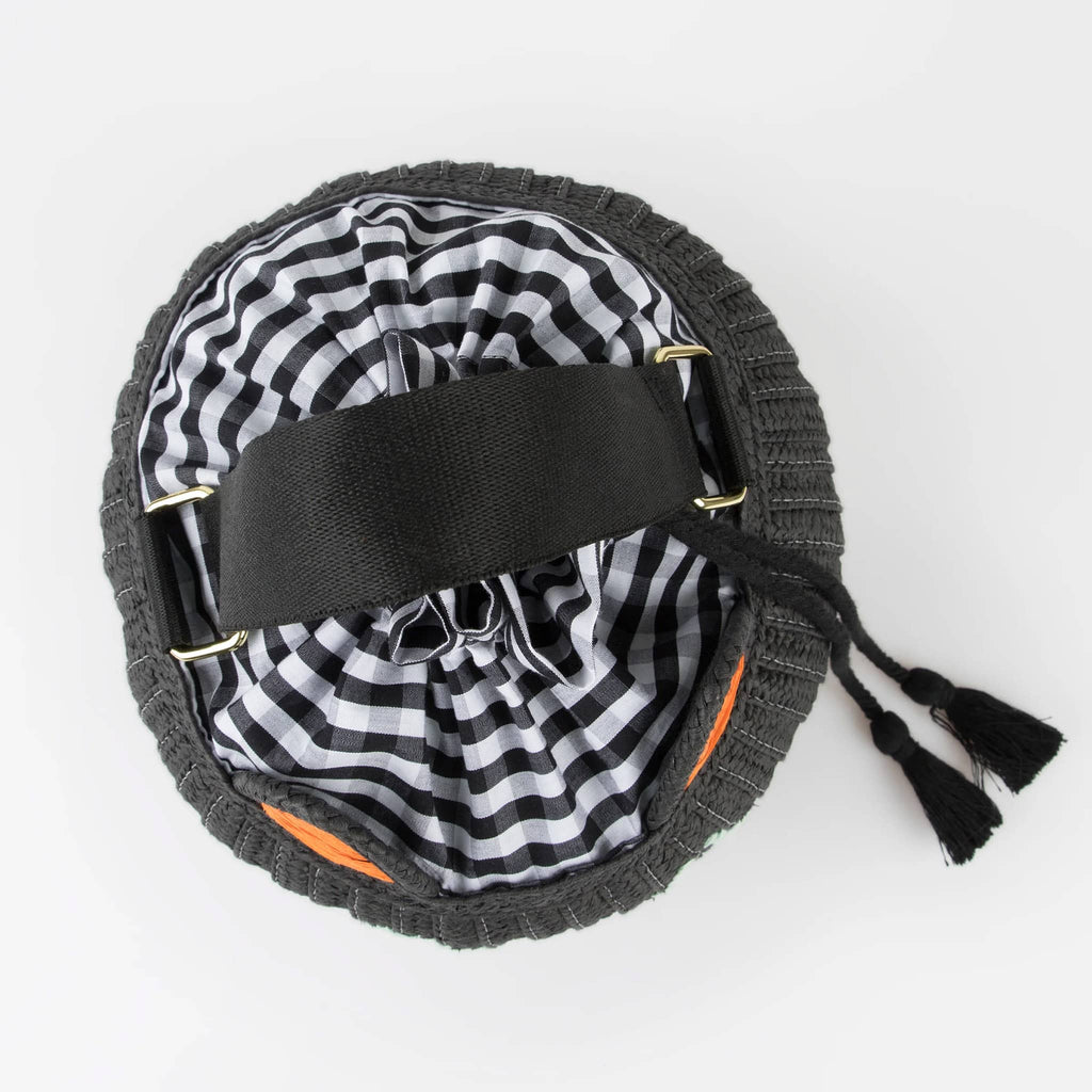 Meri Meri Trick or Treat Black Cat Basket bag overhead view.
