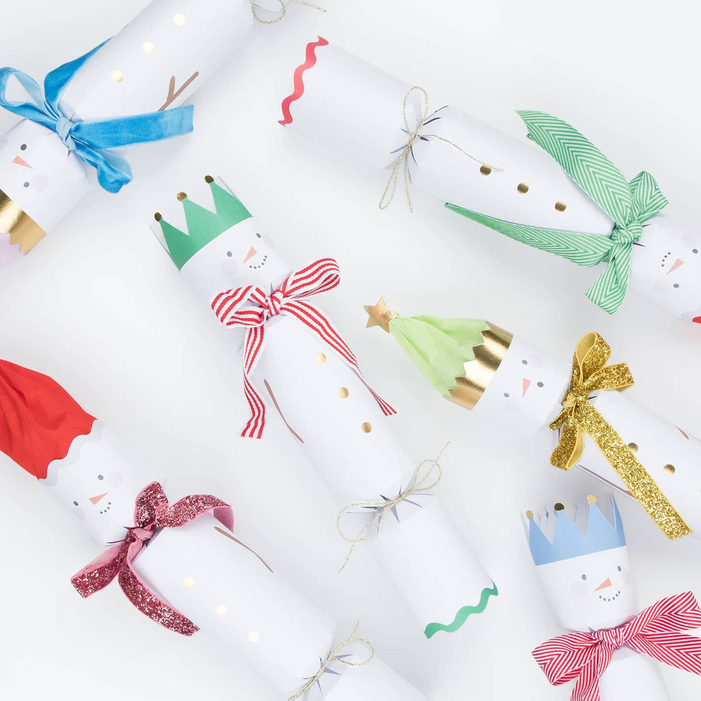 Meri Meri Snowmen holiday surprise crackers.