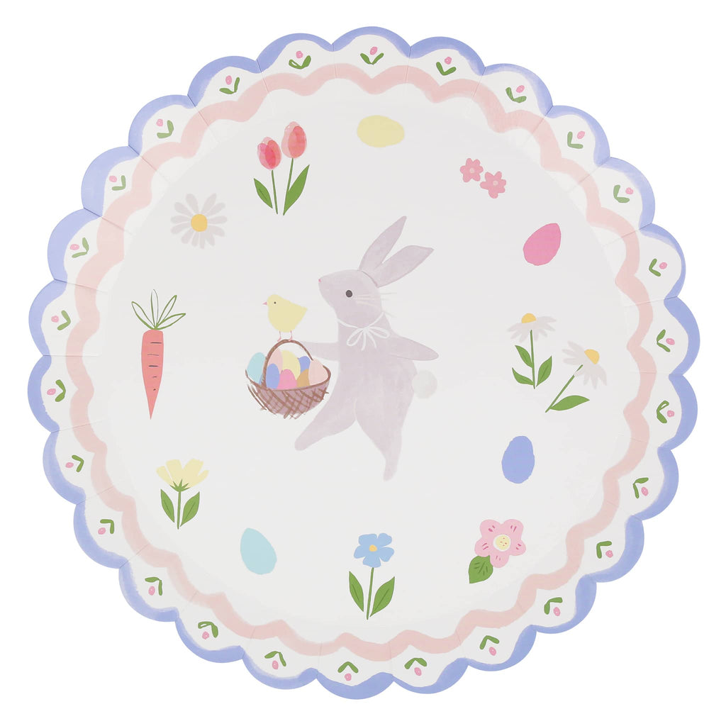 Meri Meri Easter Bunny Dinner paper party plate.