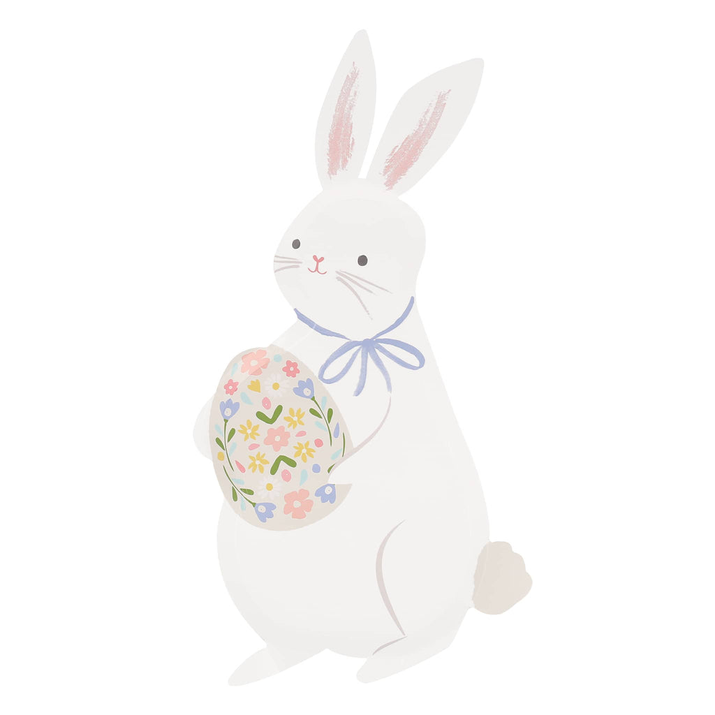 Meri Meri Easter Bunny Shaped large paper party plate.