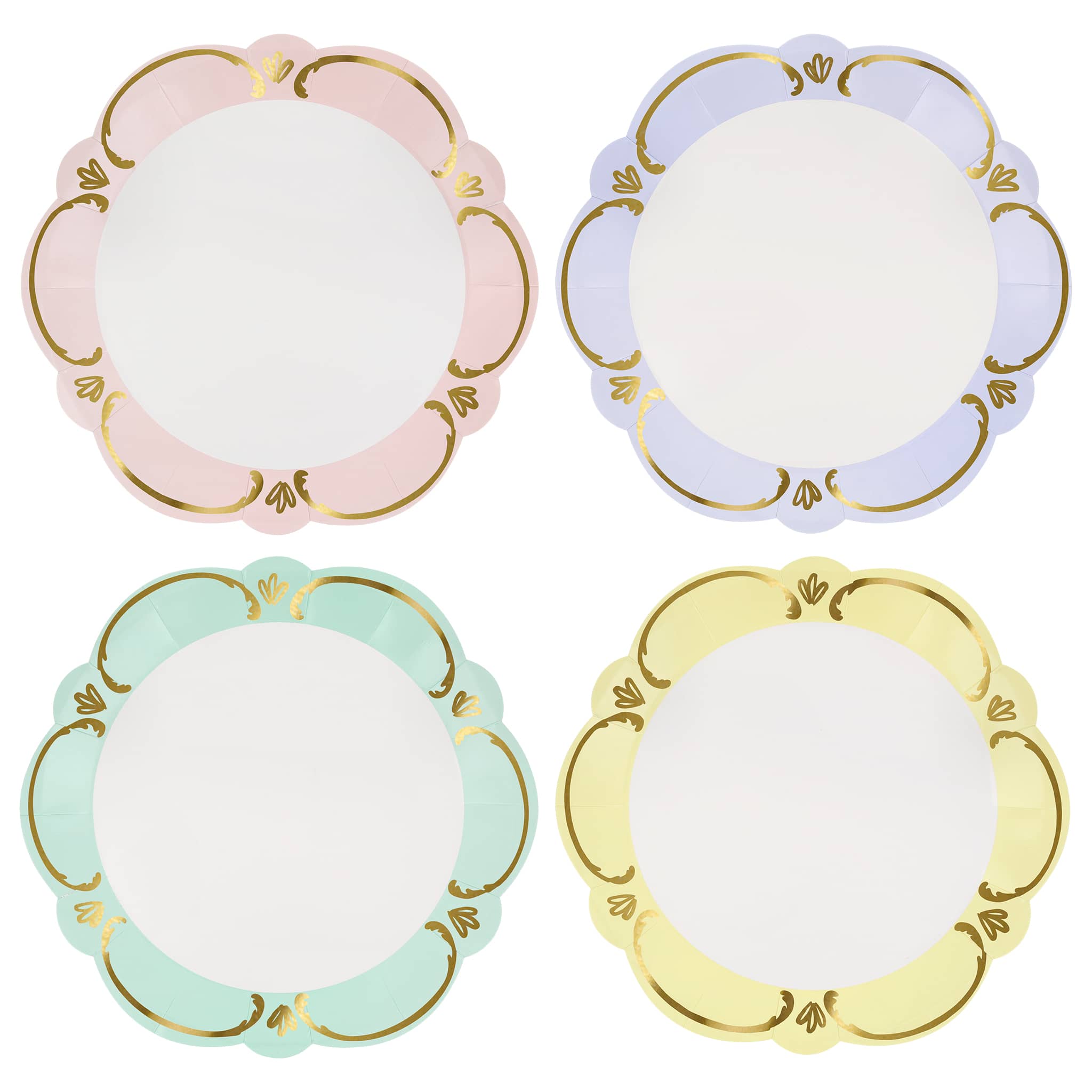 Rococo Ribbon Plate Meri Meri Rococo Pastel Dinner Plates (Pack of 8) – Annie's Blue Ribbon ...
