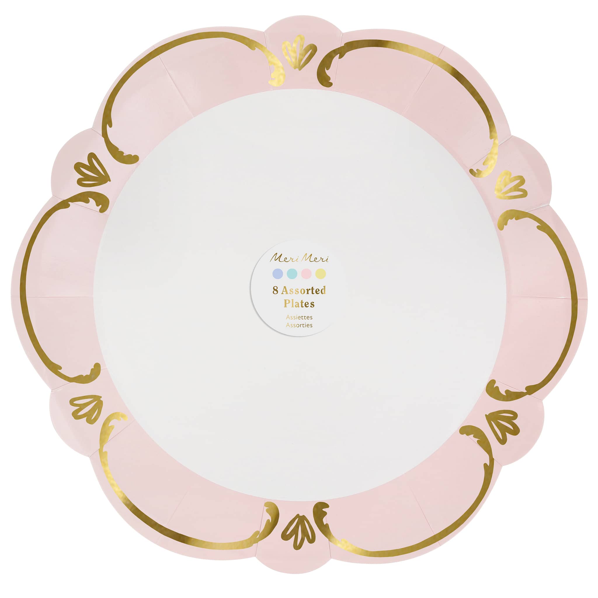 Rococo Ribbon Plate Meri Meri Rococo Pastel Dinner Plates (Pack of 8) – Annie's Blue Ribbon ...