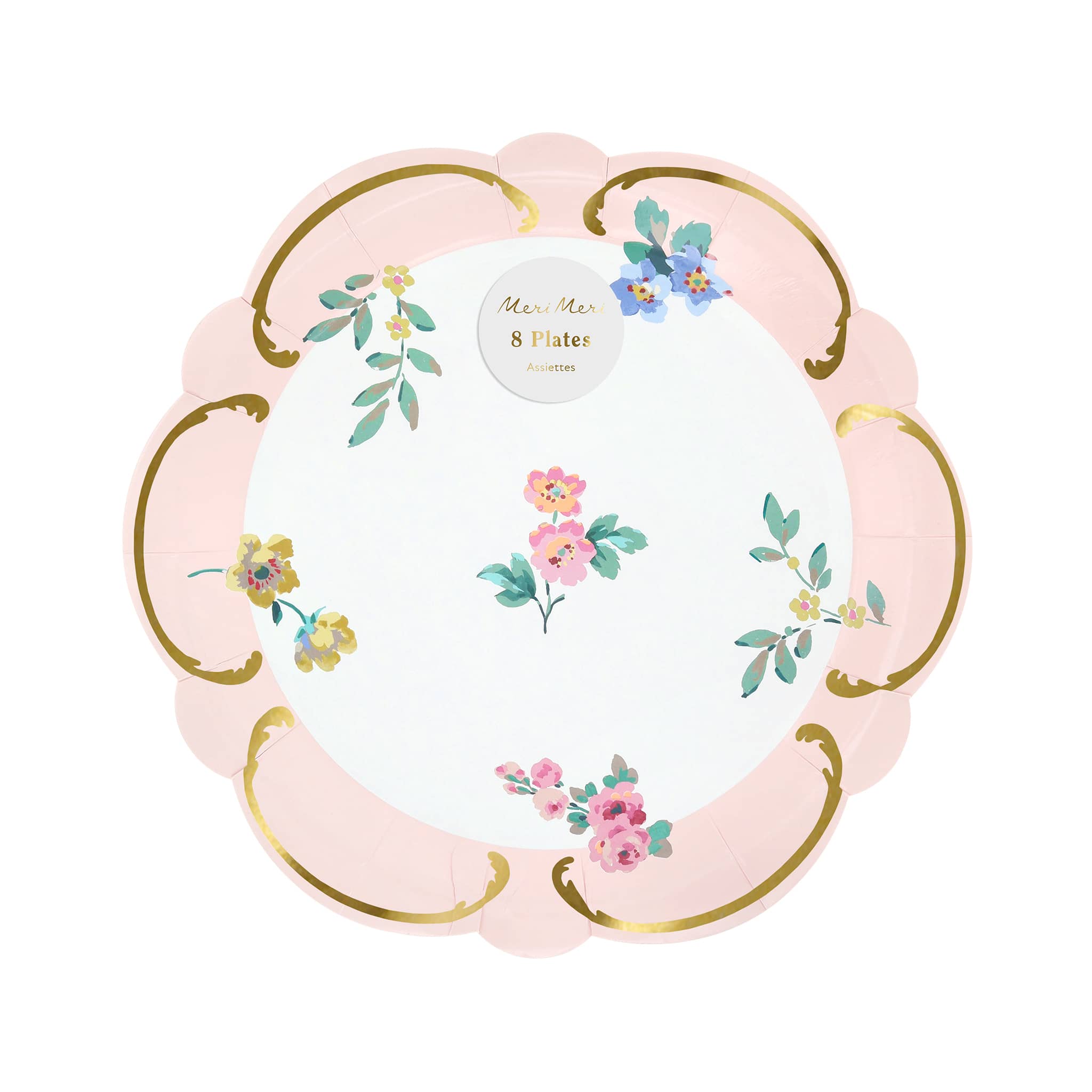 Rococo Ribbon Plate Meri Meri Rococo Posy Side Plates (Pack of 8) – Annie's Blue Ribbon ...