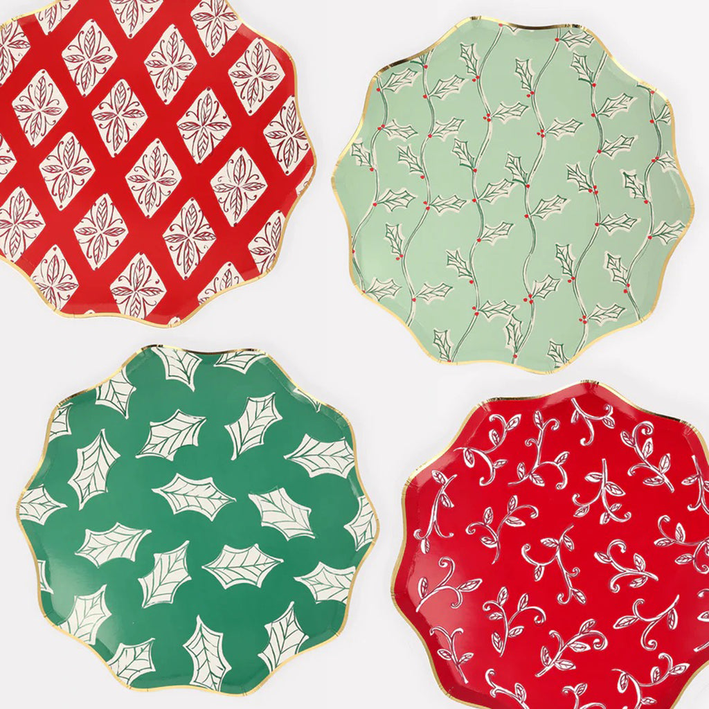 meri meri block print dinner plates