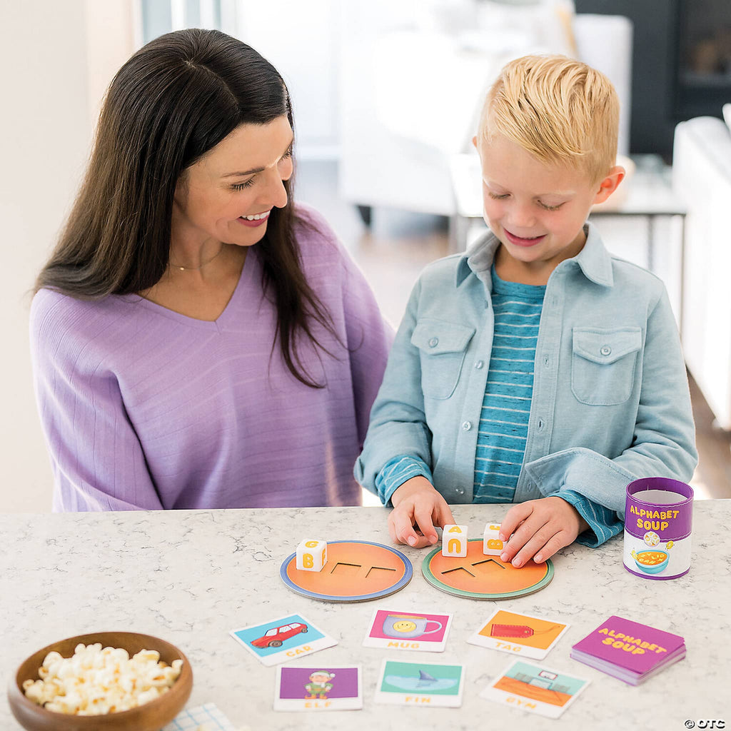 Mindware Alphabet Soup Spelling Game in play.