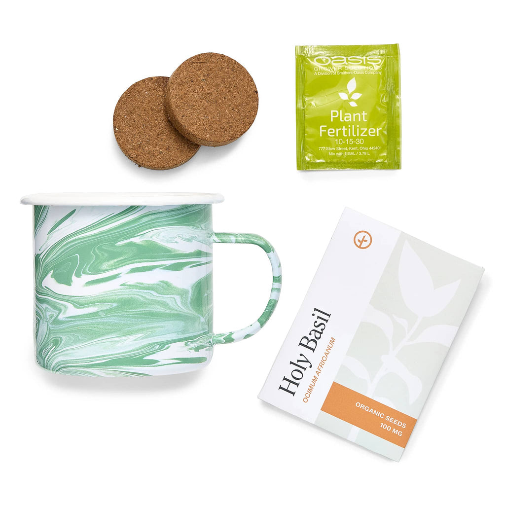 Modern Sprout Altered Herb Mug Nearly Nirvana Holy Basil Grow Kit, contents.