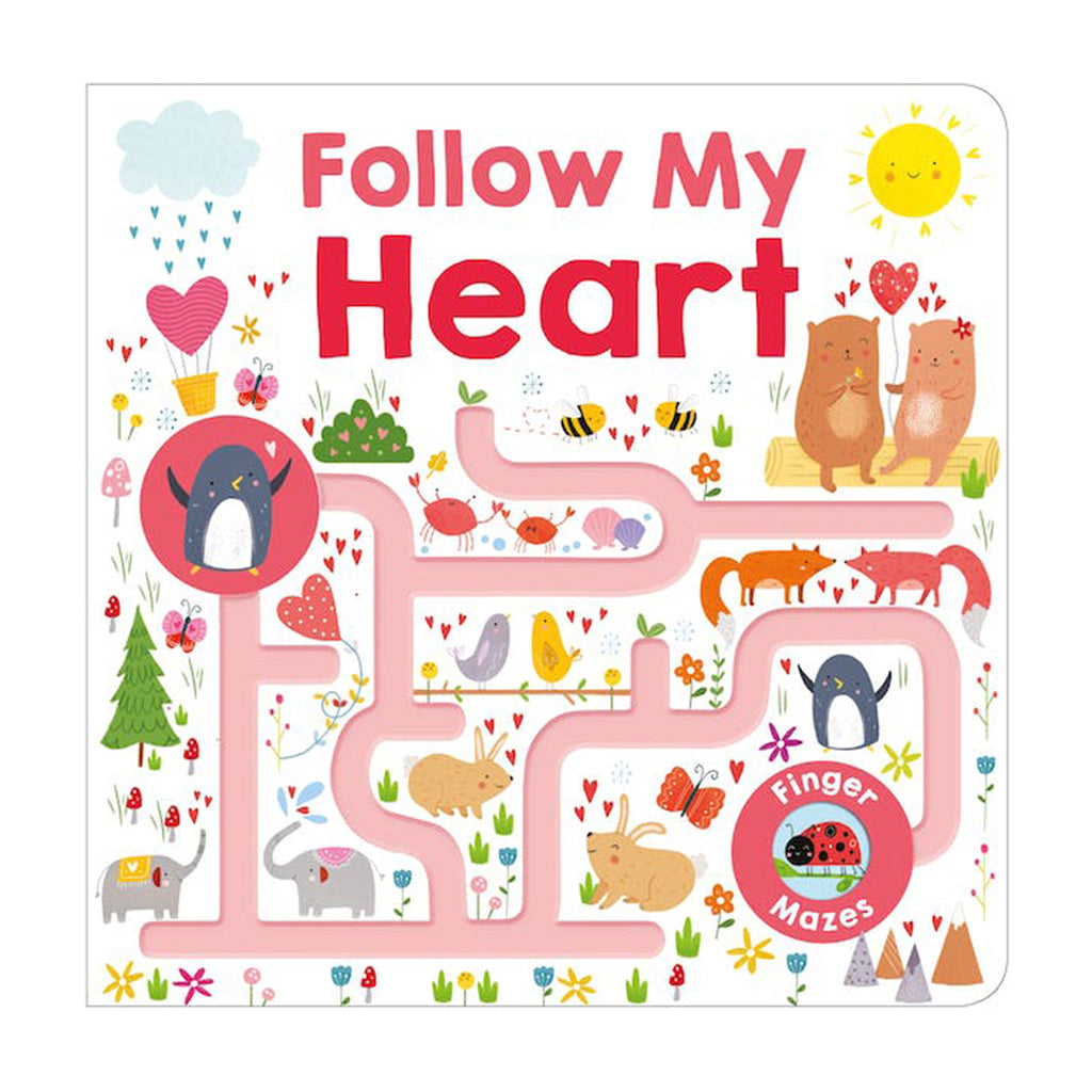 MPS Follow My Heart Finger Mazes Board Book front cover.