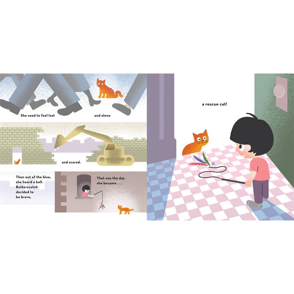 Macmillan Rescue Cat children's picture book, sample page 2.