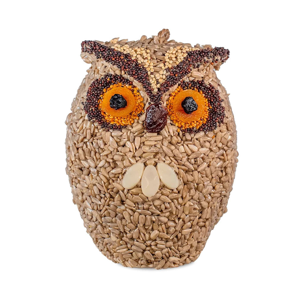 Mr. Bird Whoo-Lio Owl shaped bird seed treat for wild birds.