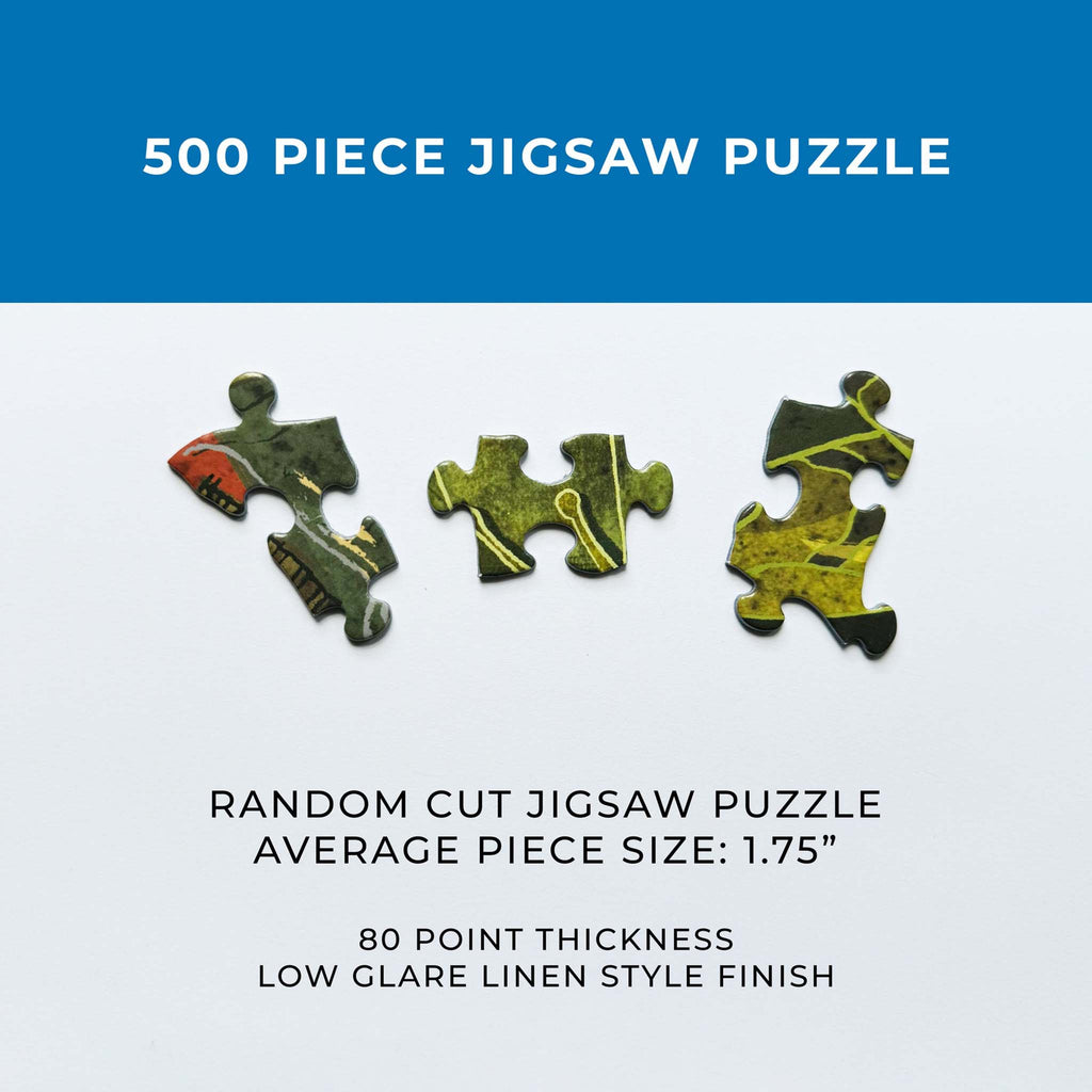 New York Puzzle Company 500 pieces Record Lounge New Yorker cover jigsaw puzzle, piece details.