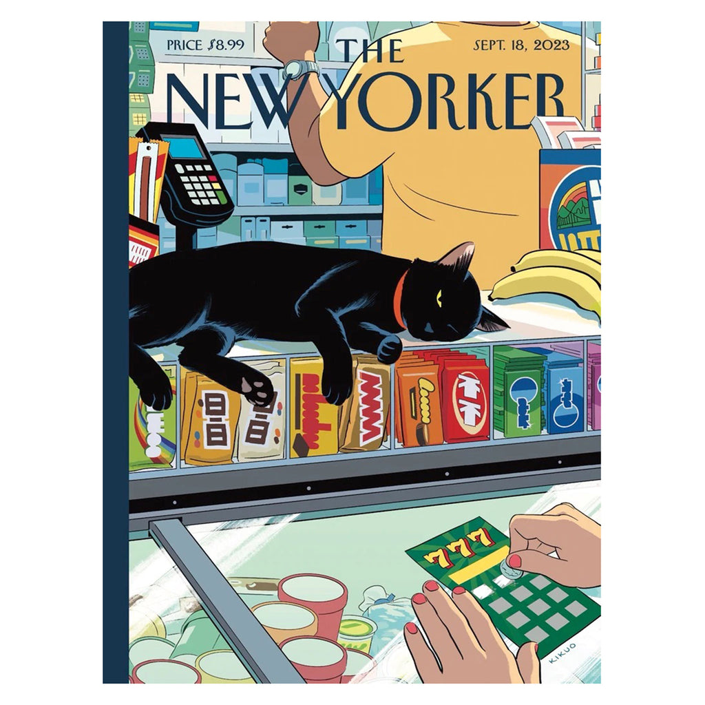 Original New Yorker cover artwork for the Bodega Cat 1000 piece jigsaw puzzle from New York Puzzle Company.