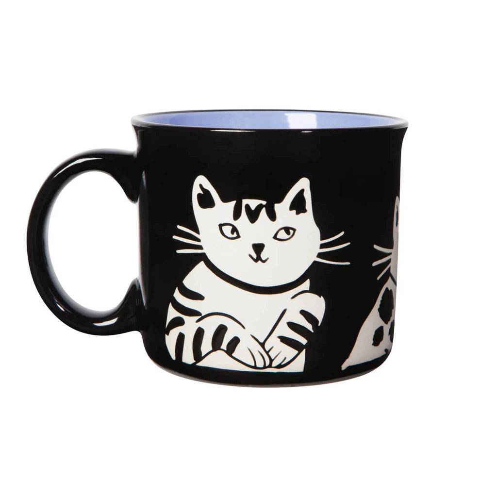 Now Designs Danica Meow and Furever Wander Mug, handle on the left.