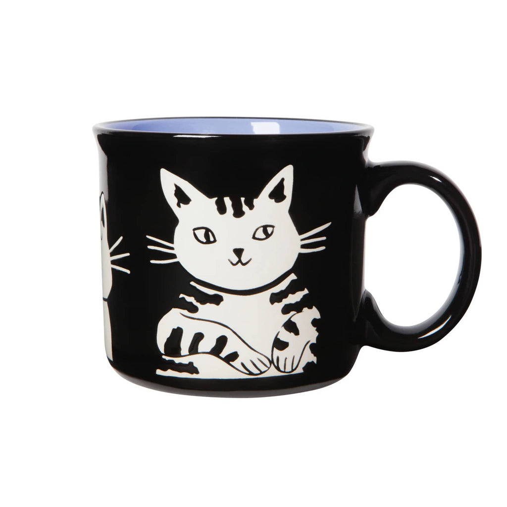 Now Designs Danica Meow and Furever Wander Mug, handle on the right.