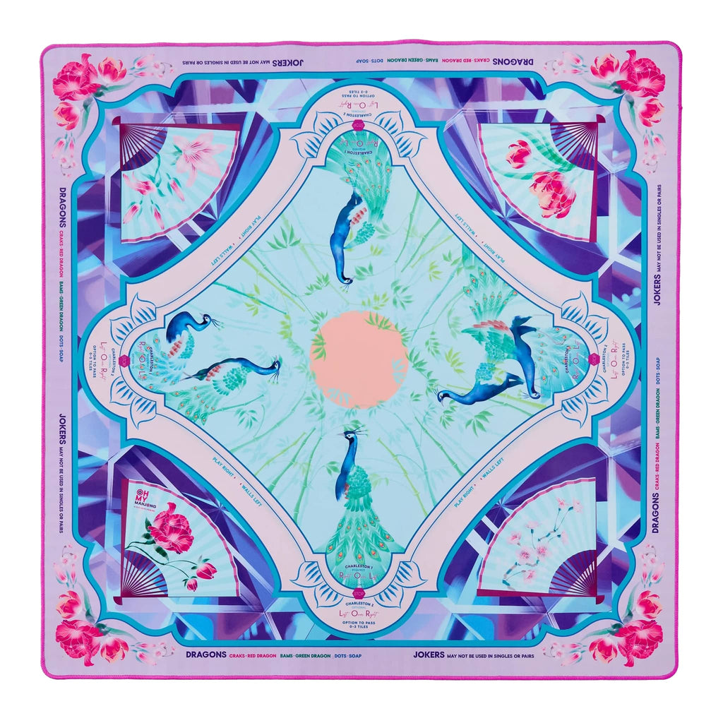 Amethyst Mahjong Mat, flat full view.