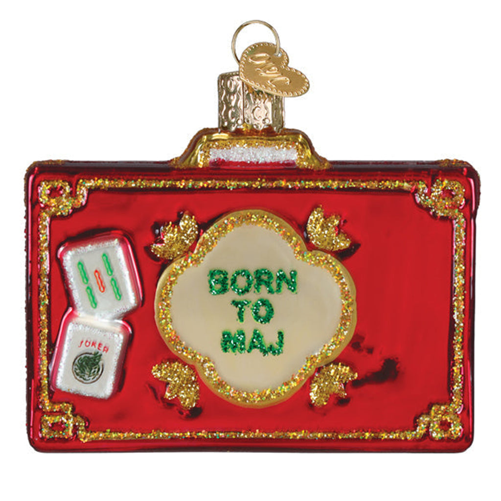 old world christmas rack n roll mahjong ornament