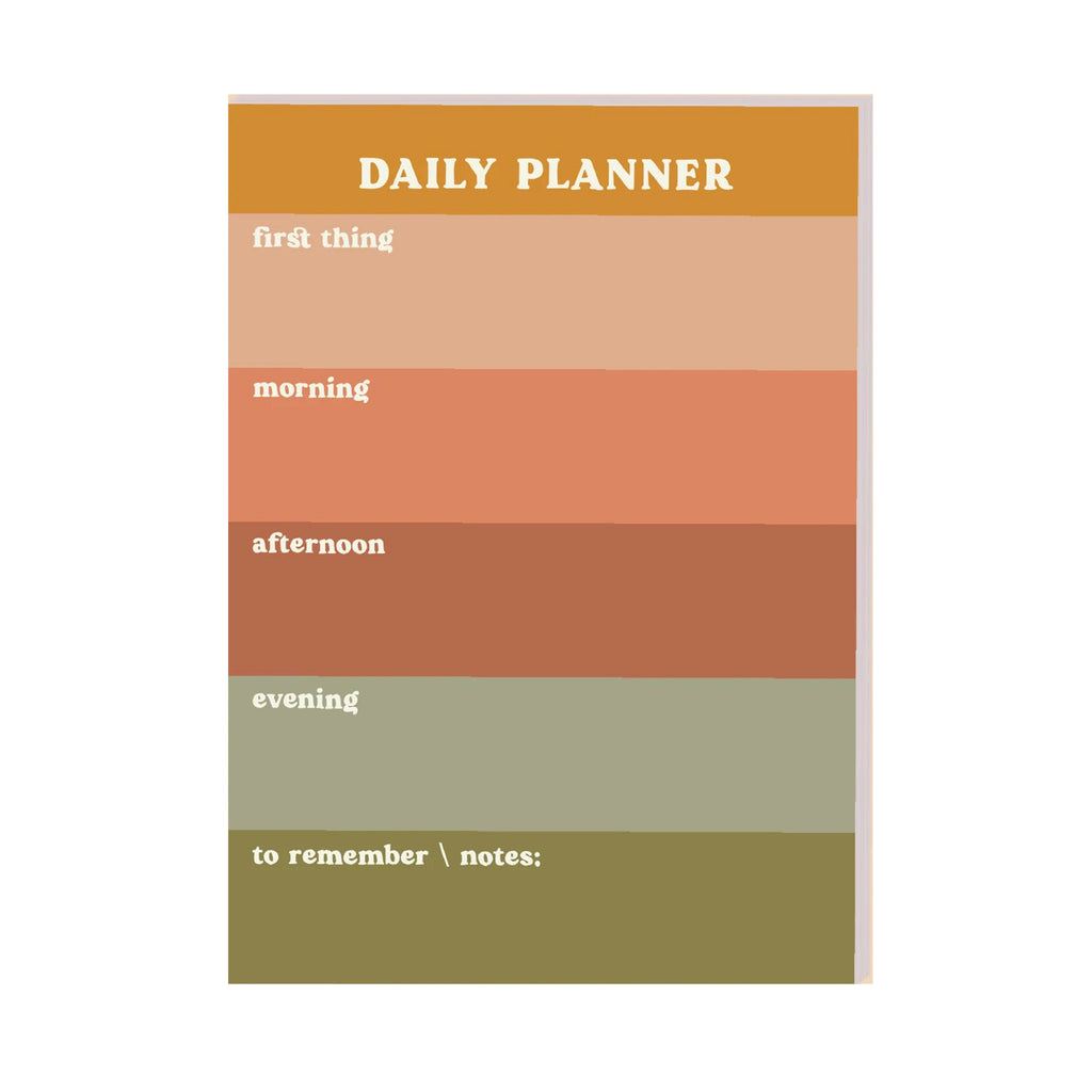Once Upon a Tuesday Muted Color Daily Planner Notepad in A5 size.