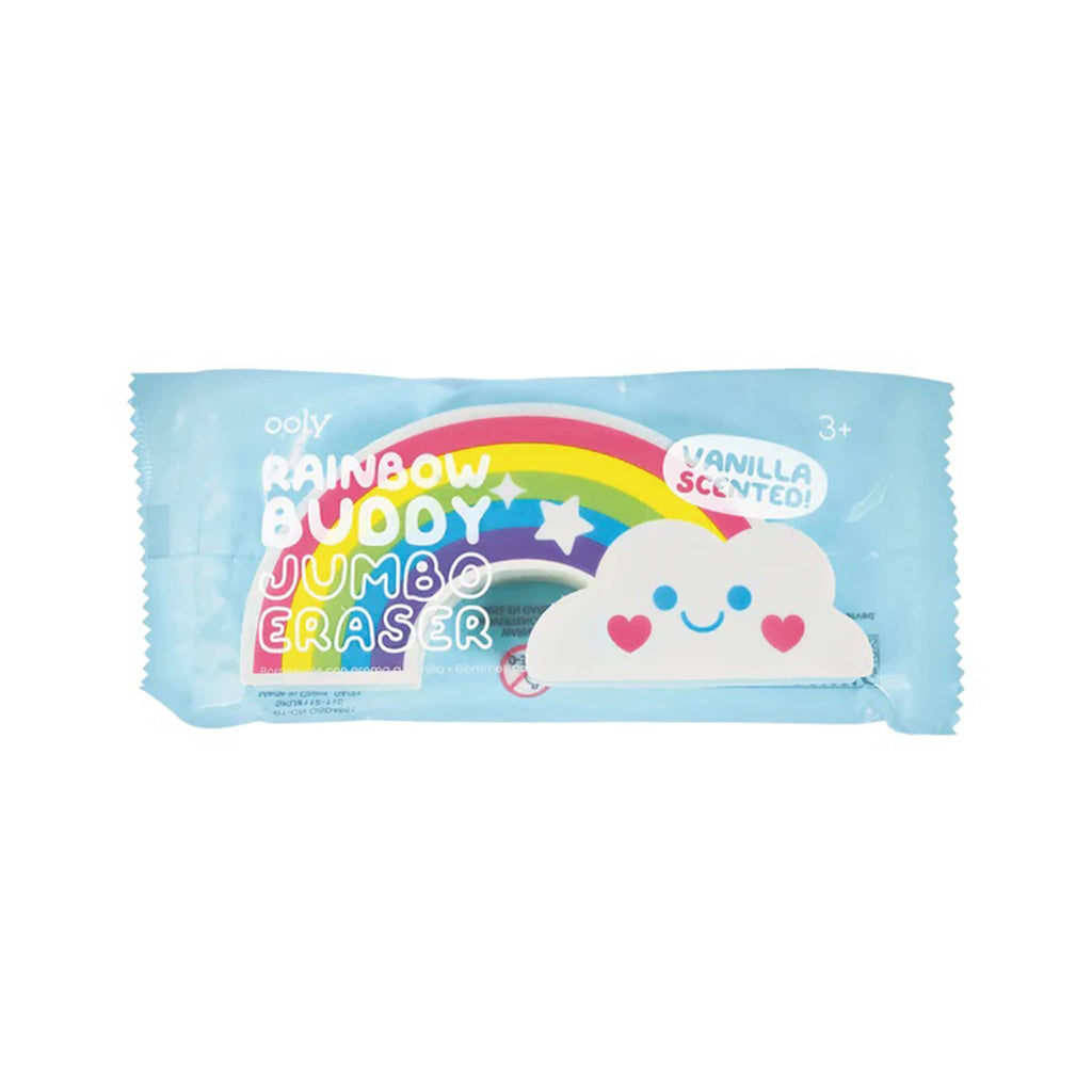 Ooly Rainbow Buddy vanilla scented jumbo eraser in packaging.